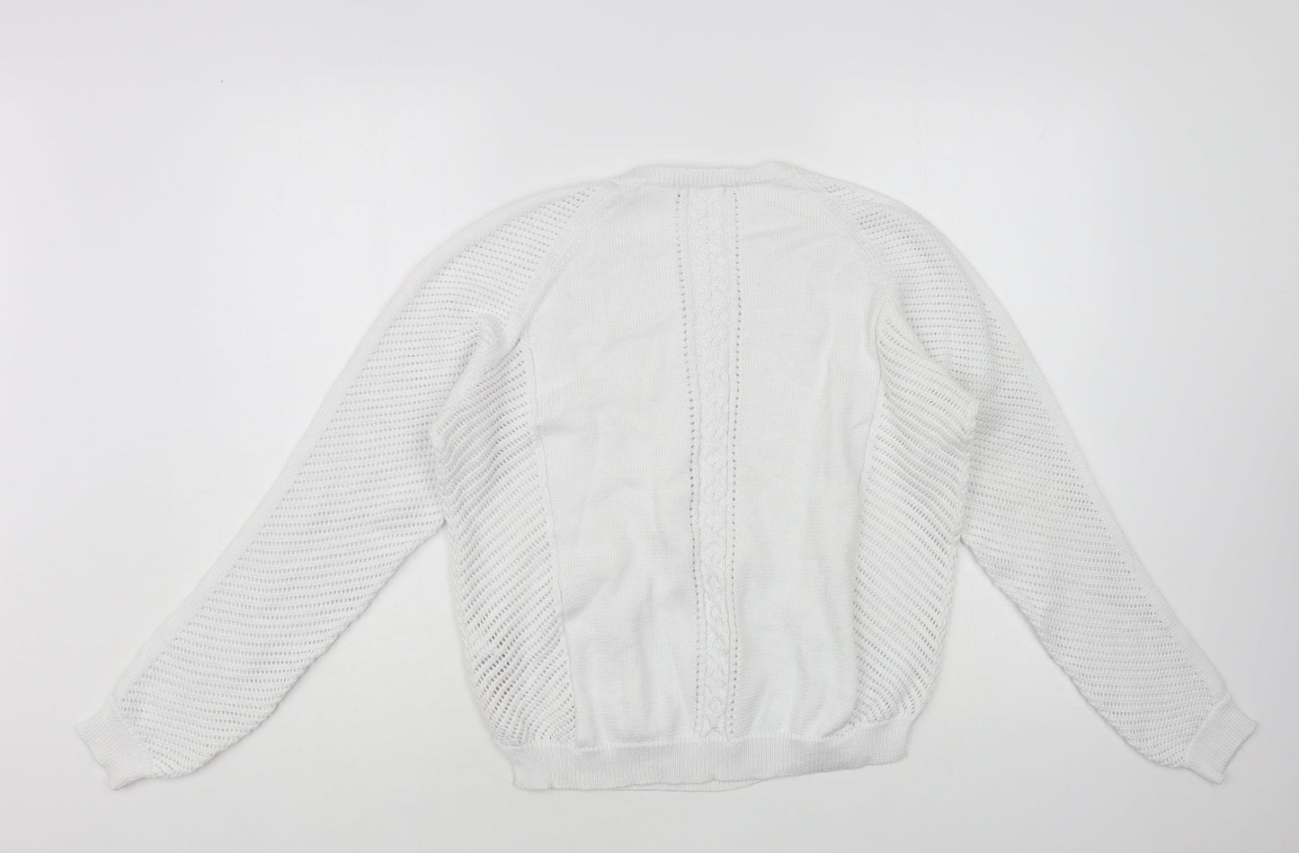 Womens UK Size 16 Marks and Spencer White Pullover Jumper