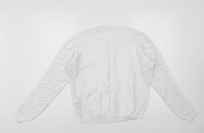 Womens UK Size 16 Marks and Spencer White Pullover Jumper