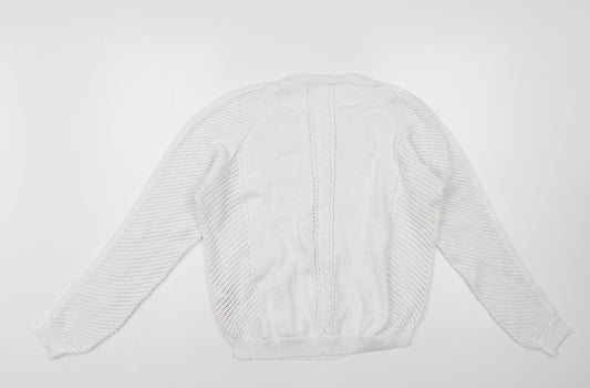 Womens UK Size 16 Marks and Spencer White Pullover Jumper