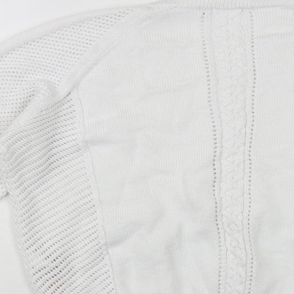 Womens UK Size 16 Marks and Spencer White Pullover Jumper