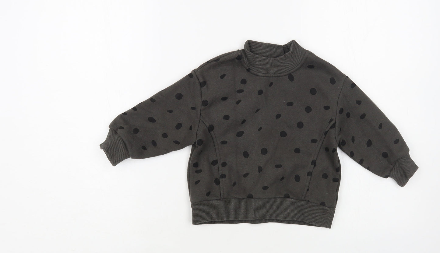Sonny's Baby Green Animal Print Cotton Pullover Jumper Size 6-9 Months Pullover