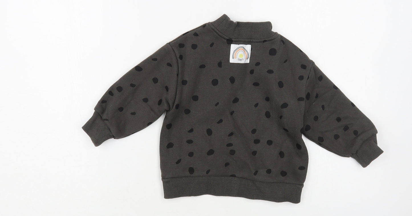 Sonny's Baby Green Animal Print Cotton Pullover Jumper Size 6-9 Months Pullover