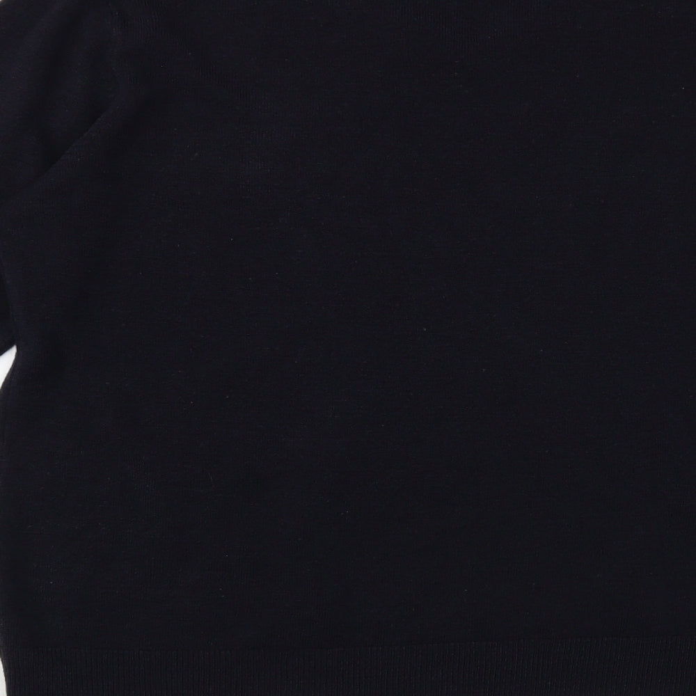 Cedar Wood State Mens Blue V-Neck Acrylic Pullover Jumper Size L