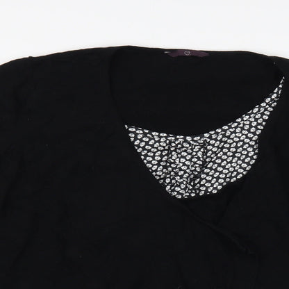 Evans Womens Black V-Neck Cotton Cardigan Jumper Size 20