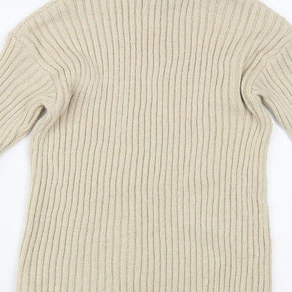 Primark Womens Beige Roll Neck Acrylic Pullover Jumper Size 6