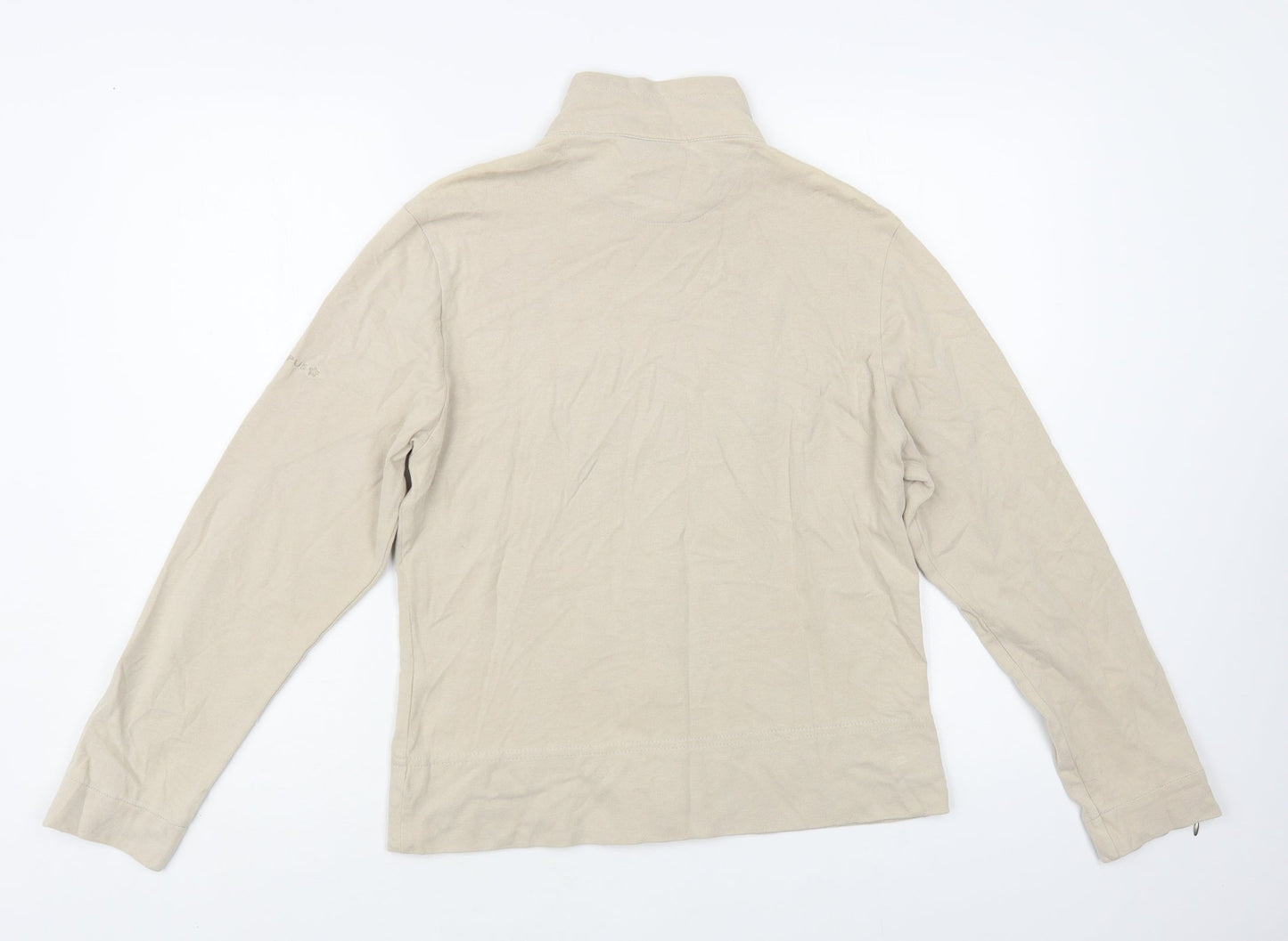 Olympus Womens Beige Cotton Full Zip Sweatshirt Size 16 Zip