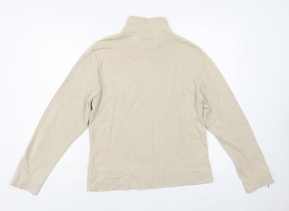 Olympus Womens Beige Cotton Full Zip Sweatshirt Size 16 Zip
