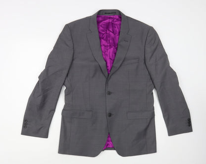 Mens UK Size 38 Santinelli Regular Grey Suit Jacket