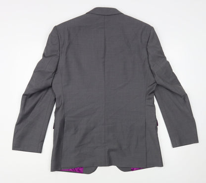 Mens UK Size 38 Santinelli Regular Grey Suit Jacket