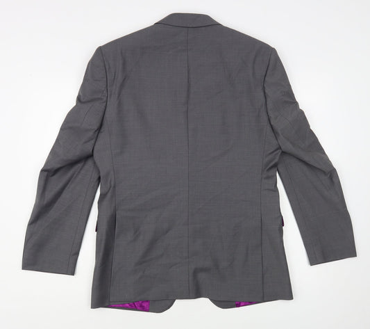Mens UK Size 38 Santinelli Regular Grey Suit Jacket