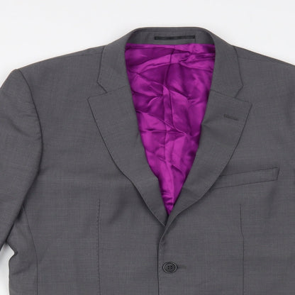 Mens UK Size 38 Santinelli Regular Grey Suit Jacket