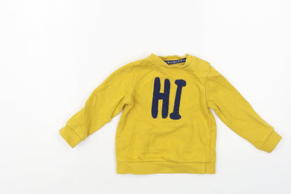 F&F Baby Yellow Cotton Pullover Jumper Size 6-9 Months Pullover - Hi