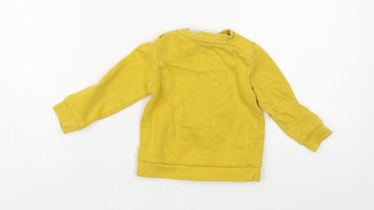F&F Baby Yellow Cotton Pullover Jumper Size 6-9 Months Pullover - Hi