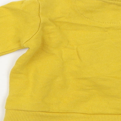 F&F Baby Yellow Cotton Pullover Jumper Size 6-9 Months Pullover - Hi
