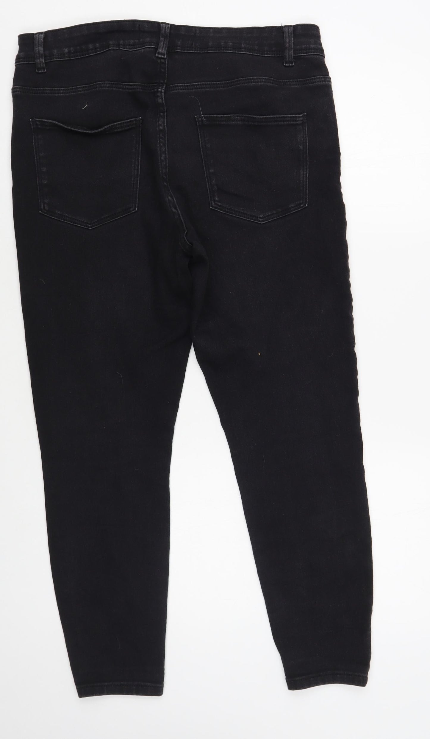 Denim Co. Womens Black Cotton Skinny Jeans Size 16 L27 in Regular Button