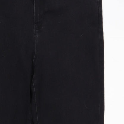 Denim Co. Womens Black Cotton Skinny Jeans Size 16 L27 in Regular Button