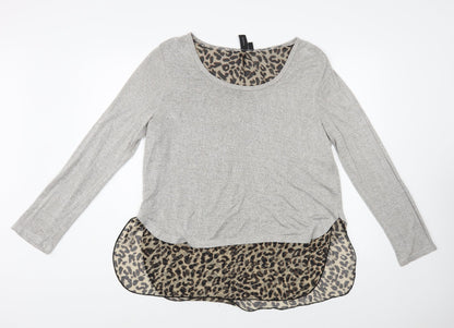 Womens UK Size 14 Izabel London Grey Pullover Jumper