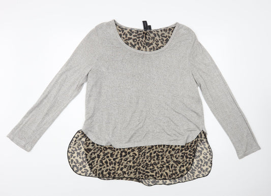 Womens UK Size 14 Izabel London Grey Pullover Jumper