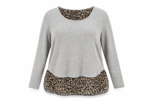 Womens UK Size 14 Izabel London Grey Pullover Jumper