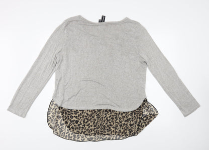 Womens UK Size 14 Izabel London Grey Pullover Jumper