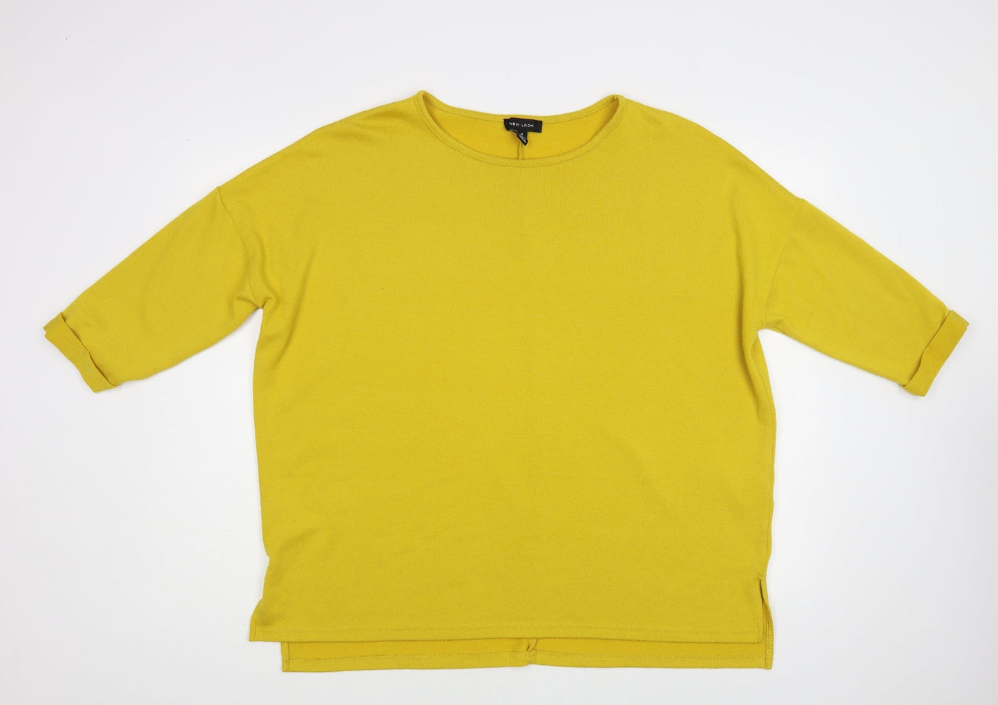 Womens UK Size M New Look Yellow Pullover Jumper