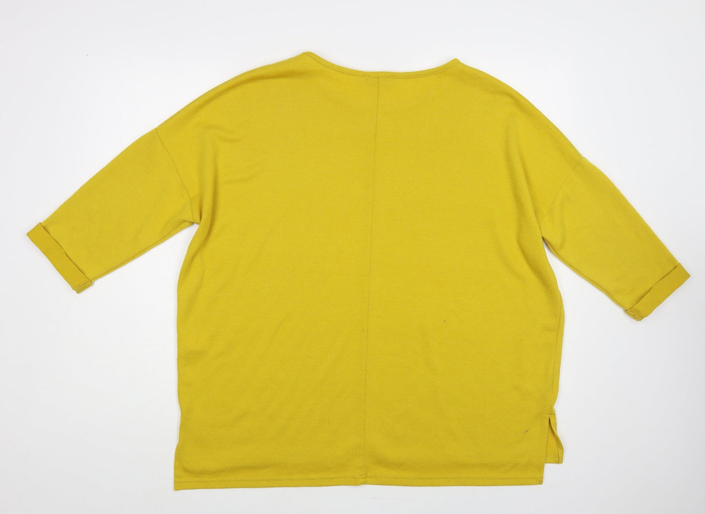Womens UK Size M New Look Yellow Pullover Jumper