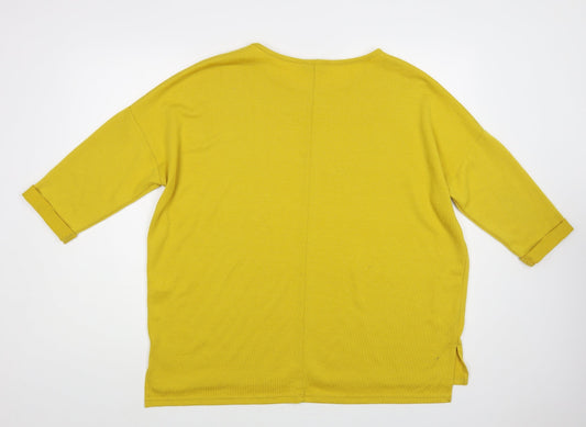 Womens UK Size M New Look Yellow Pullover Jumper