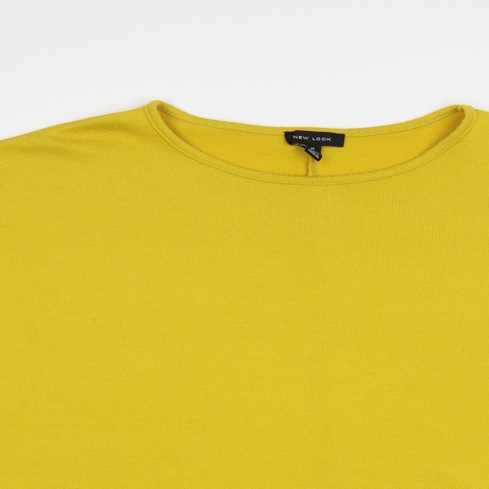 Womens UK Size M New Look Yellow Pullover Jumper