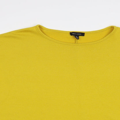 Womens UK Size M New Look Yellow Pullover Jumper