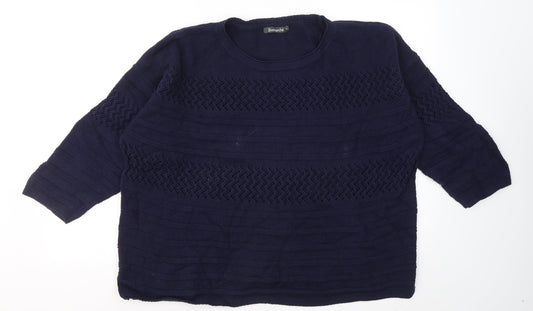 Womens UK Size L Bonmarché Blue Pullover Jumper