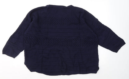 Womens UK Size L Bonmarché Blue Pullover Jumper