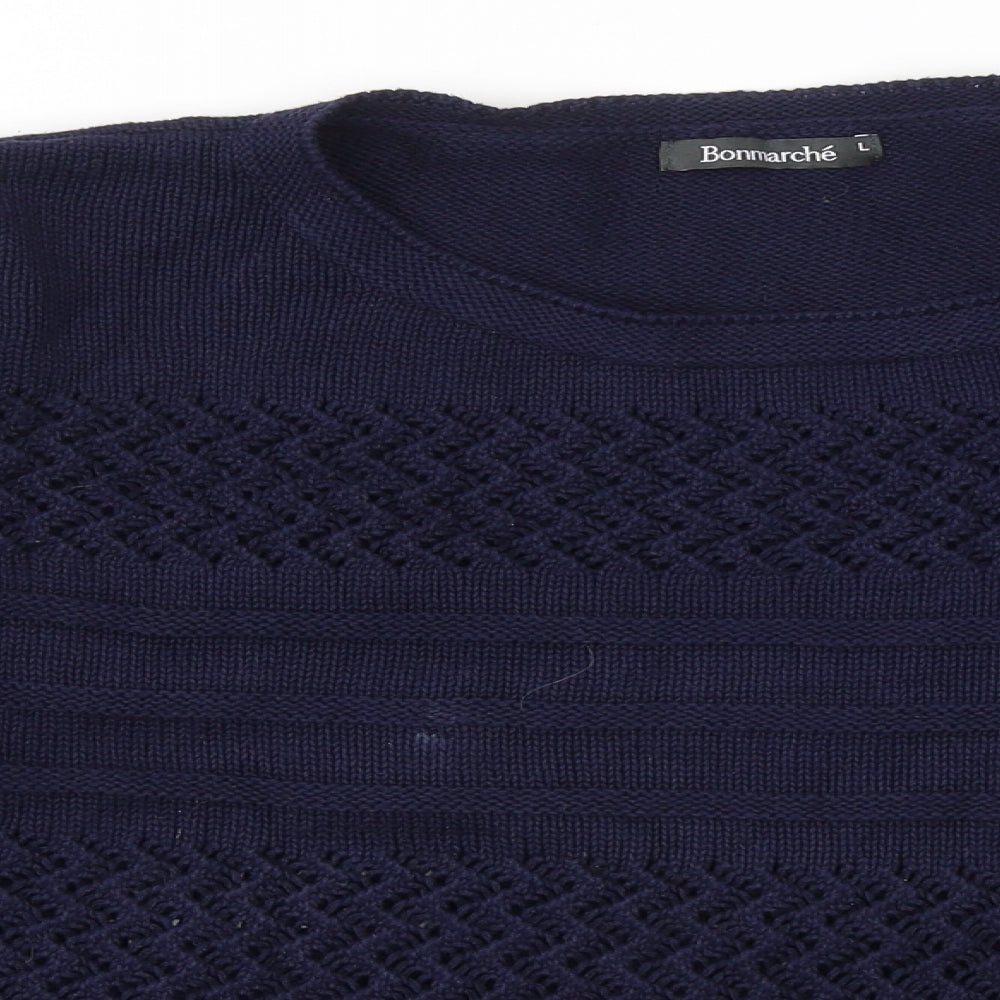 Womens UK Size L Bonmarché Blue Pullover Jumper