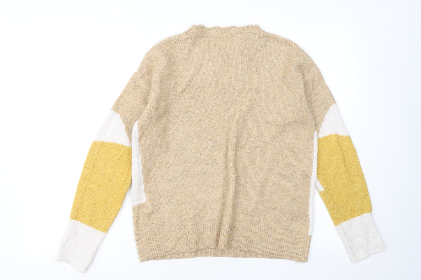 TU Womens Multicoloured Round Neck Acrylic Pullover Jumper Size S