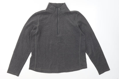 Gap Womens Grey Mock Neck Polyester Pullover Jumper Size L