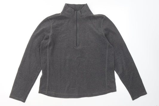 Gap Womens Grey Mock Neck Polyester Pullover Jumper Size L