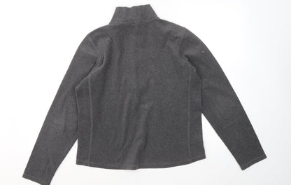 Gap Womens Grey Mock Neck Polyester Pullover Jumper Size L