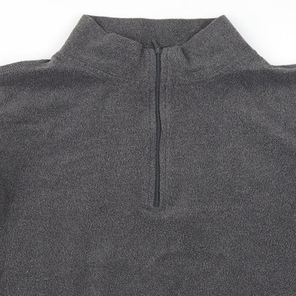 Gap Womens Grey Mock Neck Polyester Pullover Jumper Size L