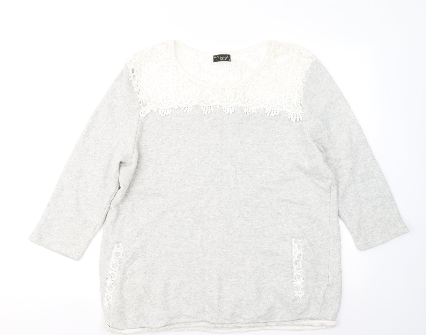 Womens UK Size L Originals Grey Pullover Jumper