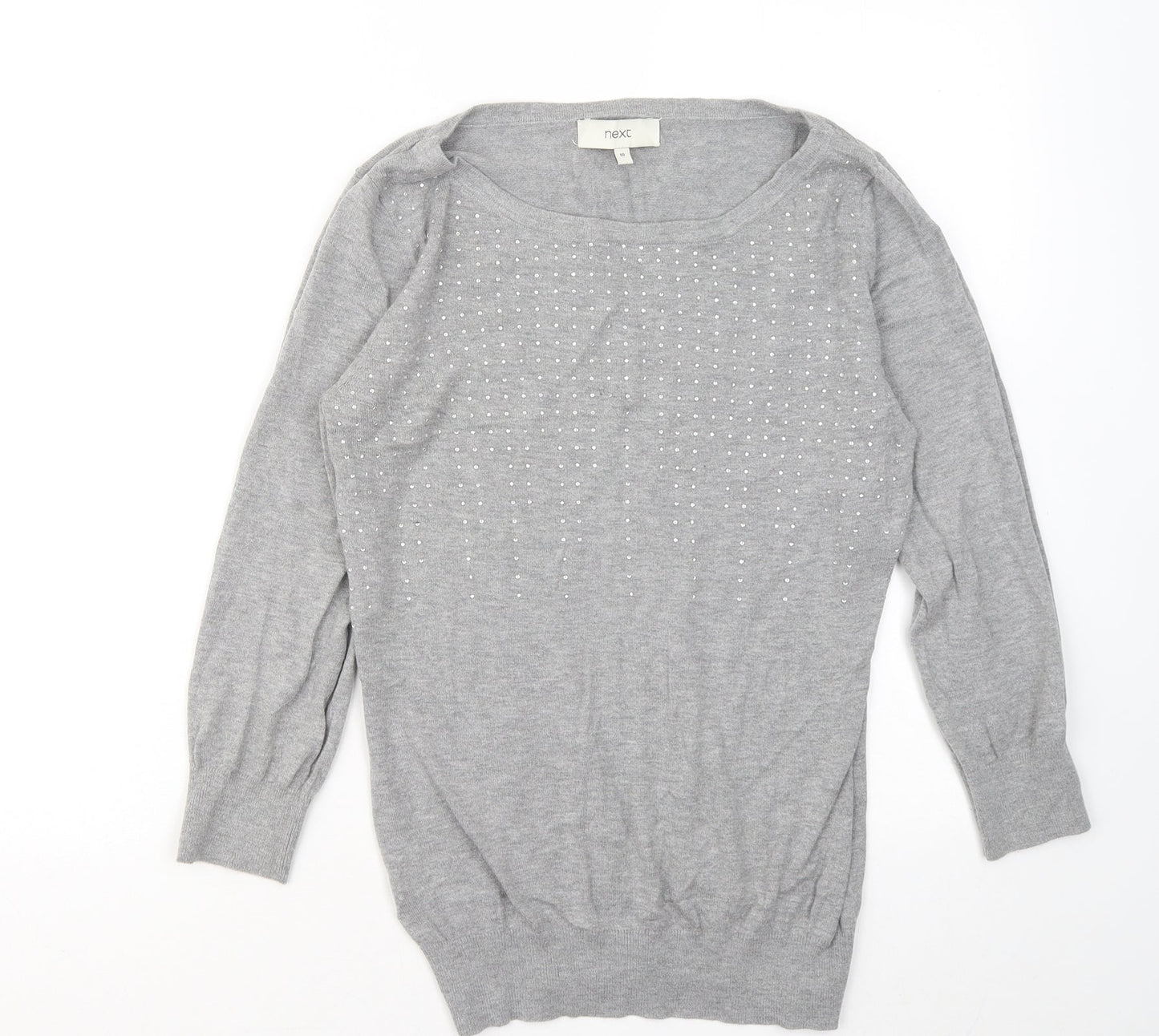 Womens UK Size 10 NEXT Grey Pullover Jumper