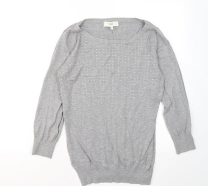 Womens UK Size 10 NEXT Grey Pullover Jumper