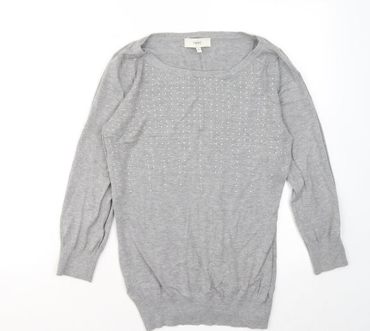 Womens UK Size 10 NEXT Grey Pullover Jumper