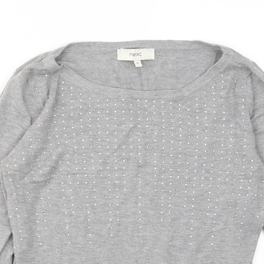 Womens UK Size 10 NEXT Grey Pullover Jumper