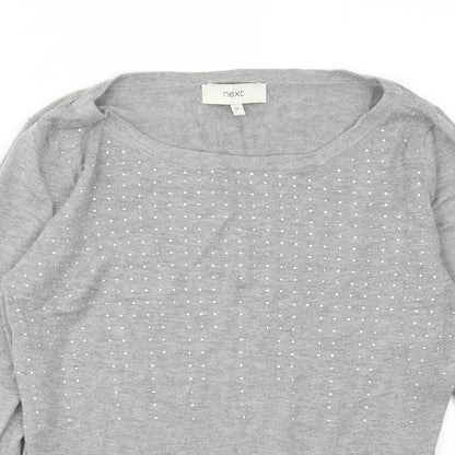 Womens UK Size 10 NEXT Grey Pullover Jumper