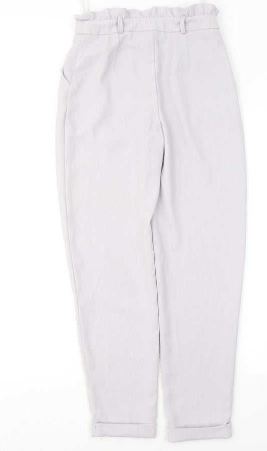 Atmosphere Womens Purple Polyester Trousers Size 4 L24 in Regular