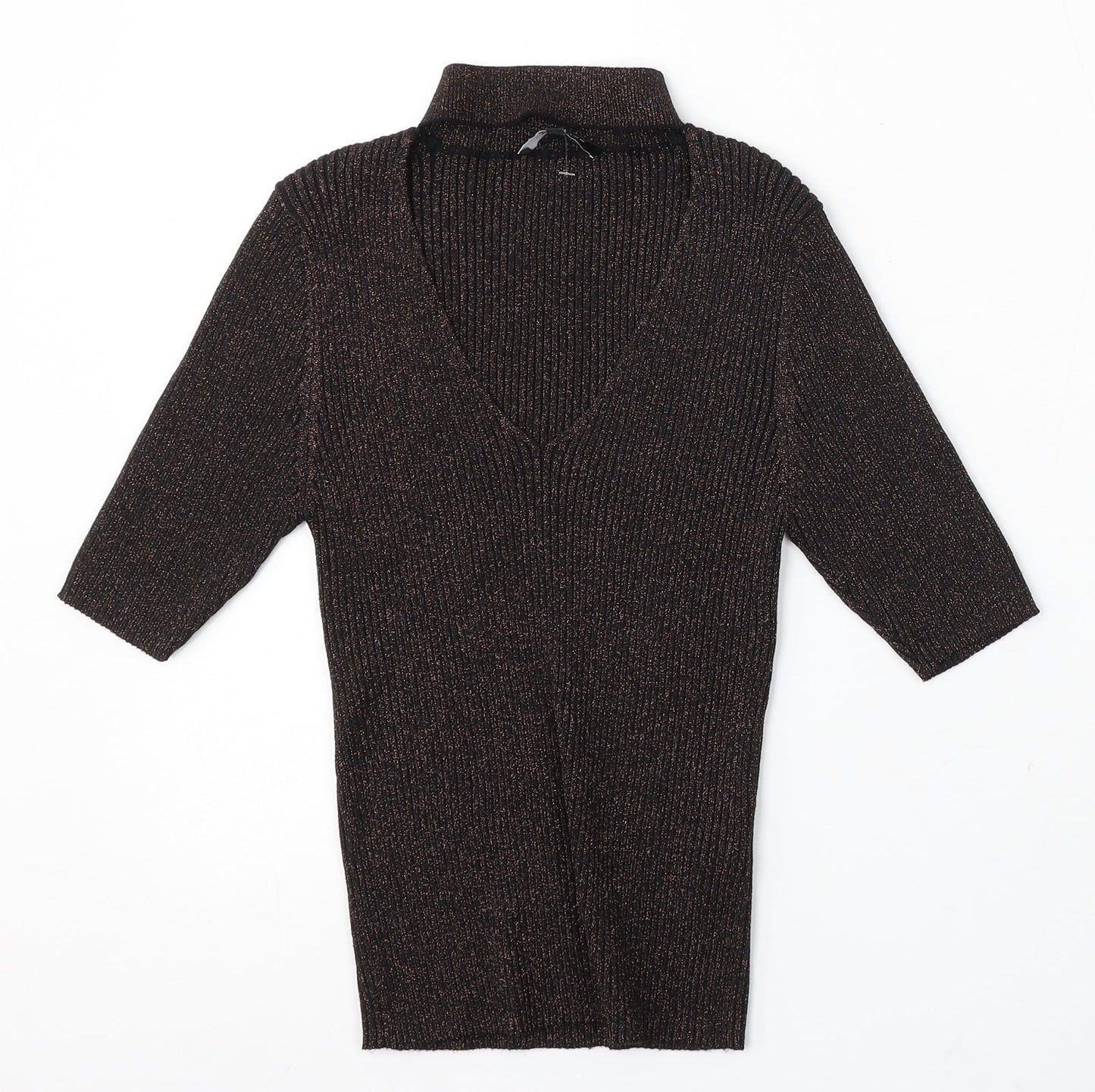 Womens UK Size 14 New Look Brown Cardigan Jumper