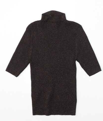 Womens UK Size 14 New Look Brown Cardigan Jumper