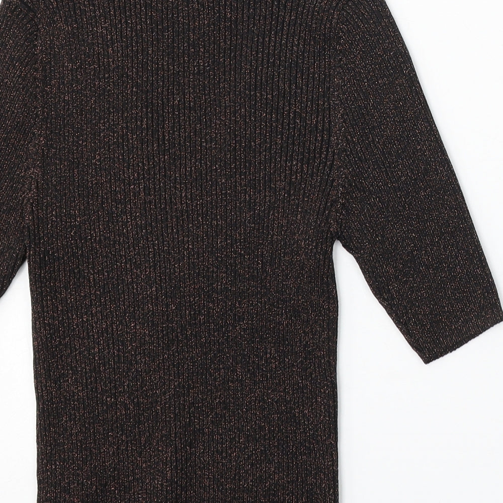 Womens UK Size 14 New Look Brown Cardigan Jumper