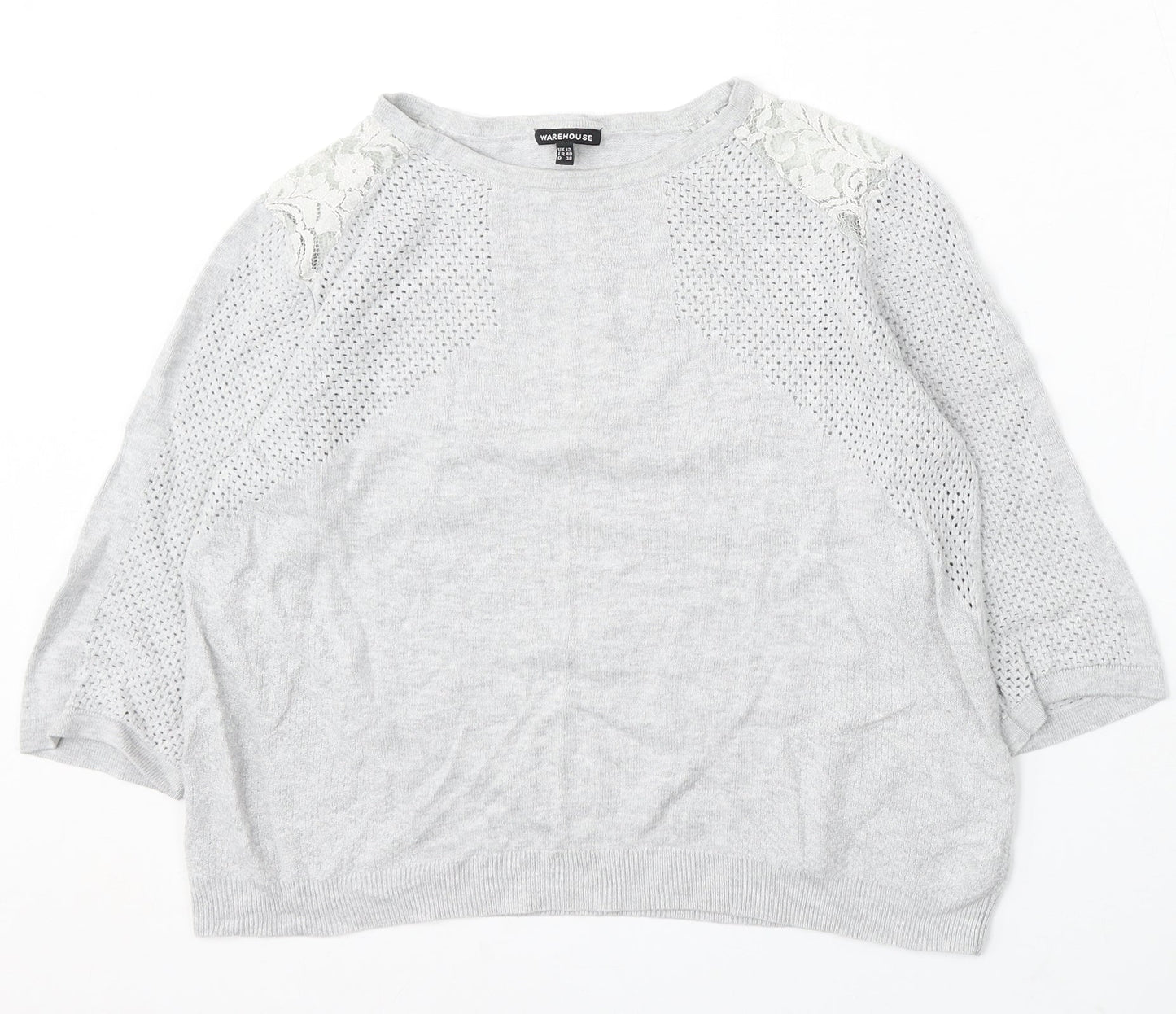 Womens UK Size 12 Warehouse Grey Pullover Jumper