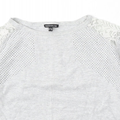 Womens UK Size 12 Warehouse Grey Pullover Jumper