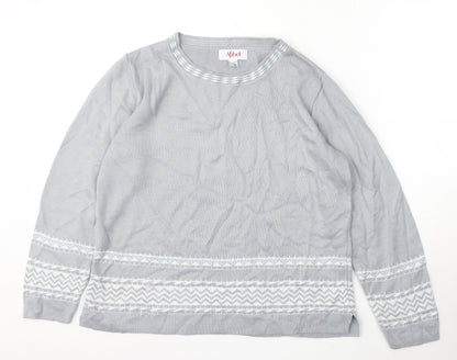 Womens UK Size 10 Afibel Grey Pullover Jumper